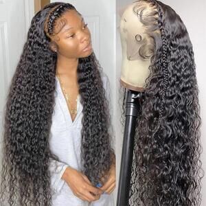 28 Inch Lace Front Wig Human Hair 13x4 Curly Wigs for Women Pre Plucked with Nat